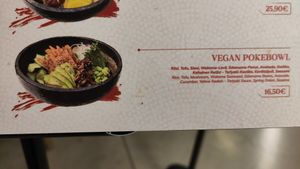 Vegan pokebowl at Ginza Sushi Bar in Helsinki