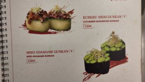 Vegan sushi at Ginza Sushi Bar in Helsinki