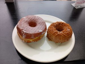 Donuts from Beacon: glazed and salted caramel biscoff at The Brewed in Chicago