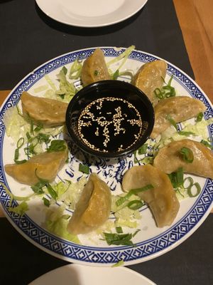 Spicy vegan dumplings  at Pod Norenami in Krakow
