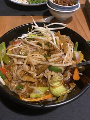 Vegan pad Thai  at Pod Norenami in Krakow