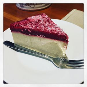 amazing gluten free vegan cake at Pod Norenami in Krakow