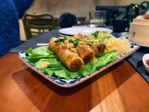 Spring rolls  at Pod Norenami in Krakow