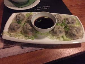 Vegan dumplings - rather mediocre at Pod Norenami in Krakow