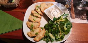 Vegan pierogies at Pod Norenami in Krakow