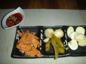 Vegi Pulled Pork & Quail Eggs at Pod Norenami in Krakow
