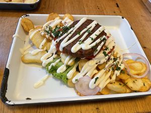 Vegan burger gröstl  at Guerilla Gröstl Foodhouse in Nuremberg