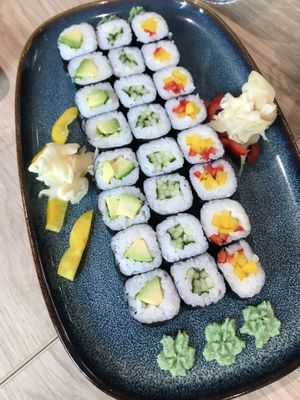 Vegan hosomaki set  at Kivistön Sushi  in Vantaa