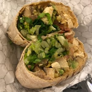 hummus & avocado wrap  at Terri - Financial District in New York City