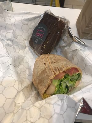 Great Hummus and Avocado Wrap and amazing sweets! at Terri - Financial District in New York City