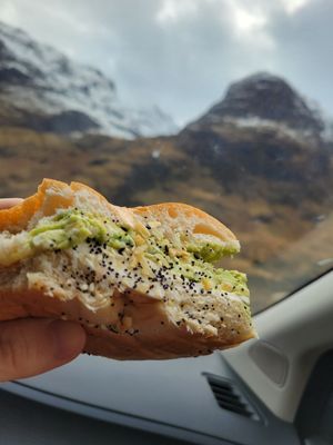 Everthing bagel in vegan at Kettle Black in Paisley