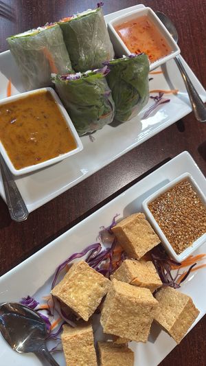 Fresh Rolls and Fried Tofu at Ida Thai in Ketchum