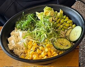 Tofu veggie rice bowl   at Hokkaido Ramen House in Santa Cruz