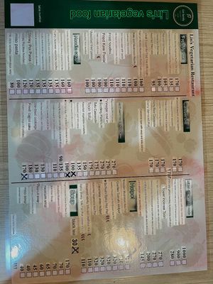 Menu in automated English translation   at Lin's Vegetarian Food - 林家素食 in Tainan