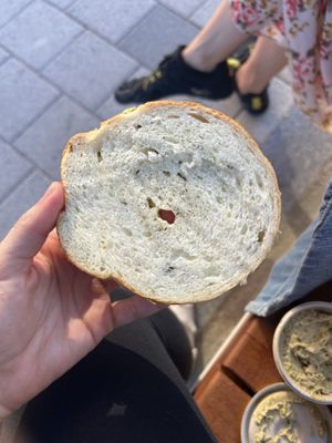 jalapeño bagel (jalapeños where?)  at The Rabbit - 더래빗  in Seoul