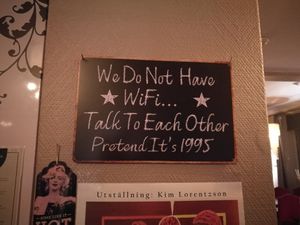 No wifi...what is really cool at Tusen and 2 Restaurang and Bar in Malmo