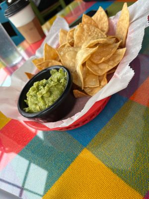 Guac and chips  at Bandito's Mexican Grill in Ogunquit