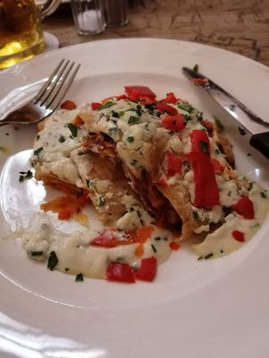 Bell pepper strudel at Hofbräuhaus München in Munich