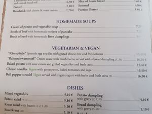 Vegan options at Hofbräuhaus München in Munich