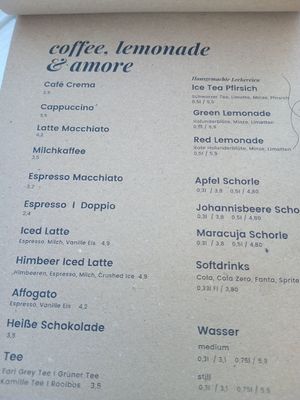 Getränkekarte at Leckereienliebe - Das Restaurant in Ketsch