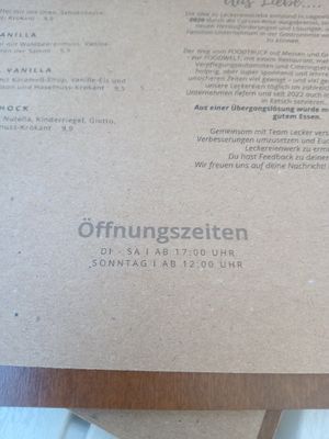 Öffnungszeiten at Leckereienliebe - Das Restaurant in Ketsch