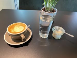 Cappuccino and Mint Water  at vorveg in Hannover