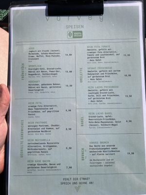 Die leckere Speisekarte  at vorveg in Hannover