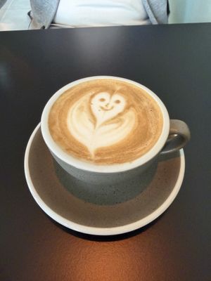 Cappuccino mit Erbsenmilch  at vorveg in Hannover