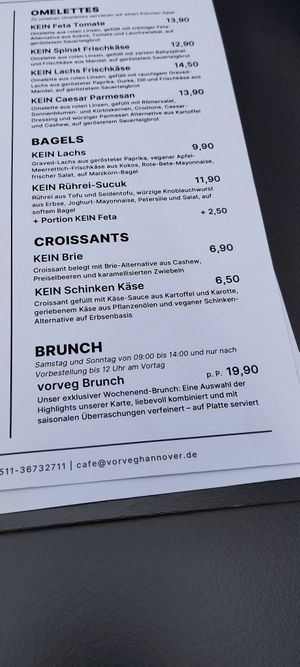 Some of the menu at vorveg in Hannover