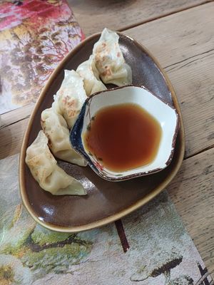 Vegan gyoza at Sushi & Salad in Stamford