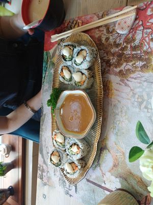 Vegan katsu rolls at Sushi & Salad in Stamford