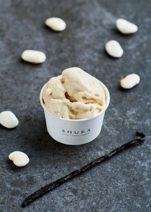 White kidney bean & vanilla, from Hokkaido, Japan. at SHUKA - 種菓 in Kyoto