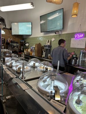 Dark chocolate, orange chocolate, cherry chocolate, passion fruit, coconut, strawberry, lemon  at hila in San Francisco