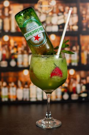 Frozen Mojito with Heineken Silver at Santo Habanero in Mexico City