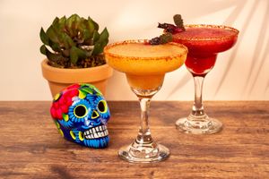 Mango and Hibiscus Frozen Margaritas at Santo Habanero in Mexico City