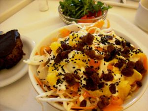 raw bowl - part of a daily menu at Ajdovo Zrno in Ljubljana