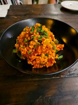 Gluten free vegan risotto.  at Harry's Beach Bistro in Caloundra