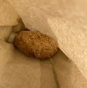 Peanut, chocolate & almond flour cookie at El Obrador de la Paka in Madrid