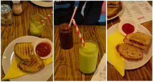 Raw Cherry Choco and Ticket to the Tropics Smoothis
and Tosti at DopHert in Amsterdam