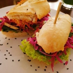 kimchi banh mi sandwich at DopHert in Amsterdam