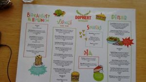 Menu options at DopHert in Amsterdam