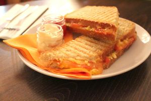 Toasted cheese sandwich at DopHert In Amsterdam. Vegan :) at DopHert in Amsterdam