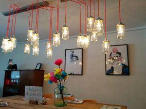 upstairs seating at DopHert in Amsterdam