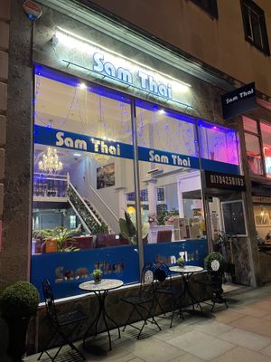 Outside of restaurant   at Sam Thai Restaurant in Southport