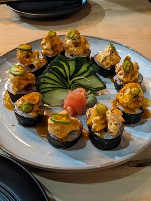 Roca roll #Veganuary at Soli Grill in Evanston