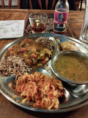 Lunch menu at Vegetarian Club Gouranga in Prague