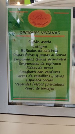 Vegan options at Rico Vegetariano in San Carlos De Bariloche