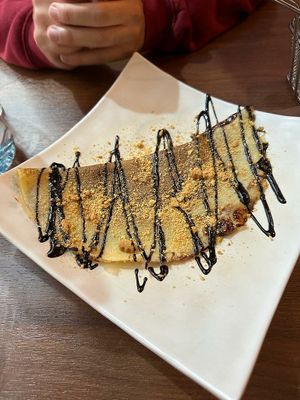 Chocolate crepe at La Jaula De Grillos in Zaragoza