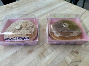 horchata custard & tiramisu   at Donut Flyer in San Diego