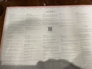 Menu  at Lahpet in London